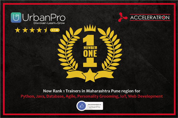 Acceleratron is Rank 1 Online traning institute on UrbanPro in Maharashtra Pune Region